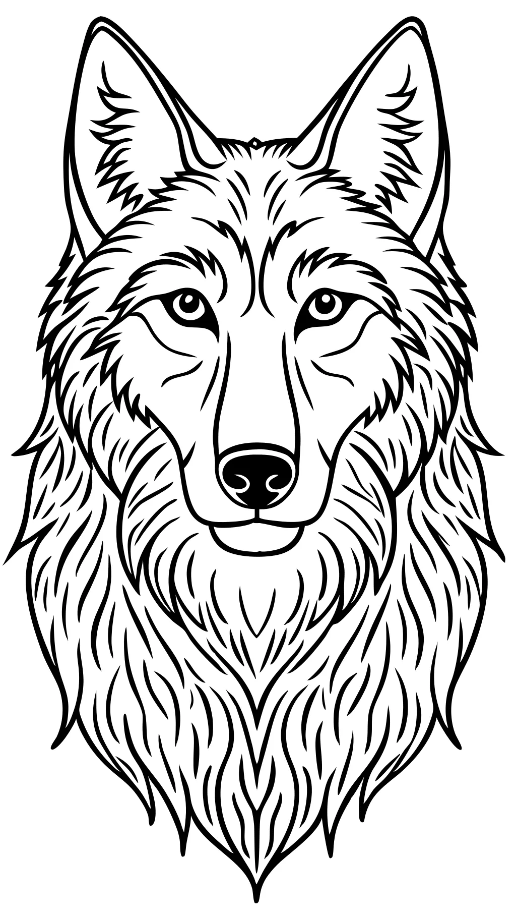 páginas para colorear de lobo realista